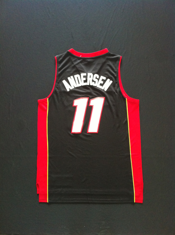  NBA Miami Heat 11 Chris Andersen New Revolution 30 Swingman Road Black Jerseys